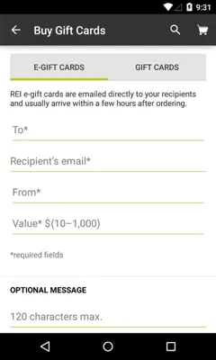 REI android App screenshot 2